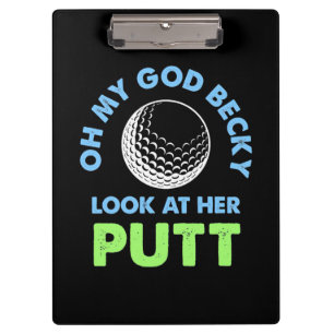 Golfer Oh My God Clipboard