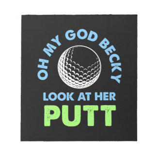 Golfer Oh My God Notepad