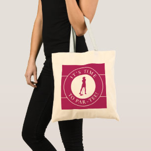 Golfer Par Tee Time Golf Cute For Her Pink Funny  Tote Bag