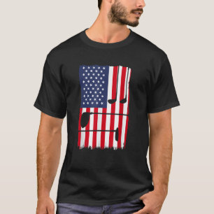 Golfer Patriotic American Flag Golfing USA America T-Shirt