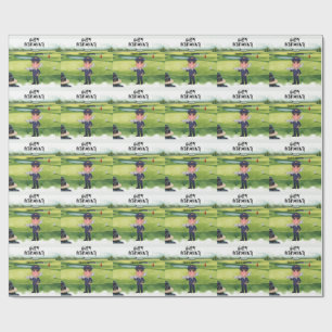 Golfer Pilot retirement  Wrapping Paper
