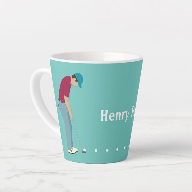 Golfer Putting Coffee Mug (Left Angle)