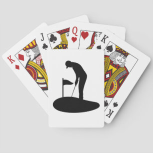 Golfer Putting Playing Cards