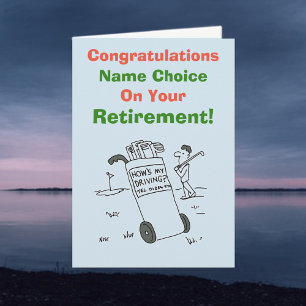 Golfer Retirement Card