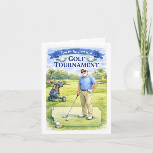 Golfer Retirement Party  Invitation (Front)