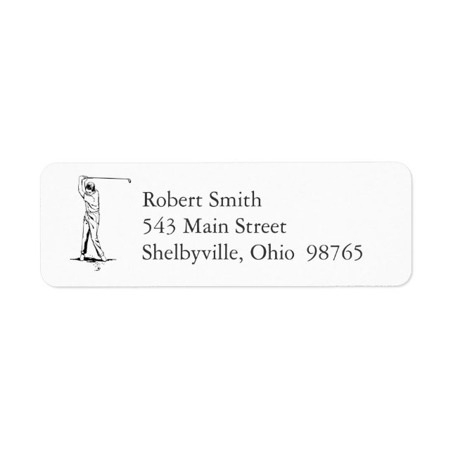 Golfer Return Address Labels (Front)