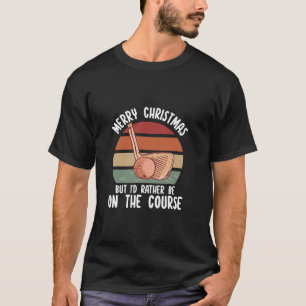 Golfer Santa Golfing Xmas Golf Player Funny Christ T-Shirt