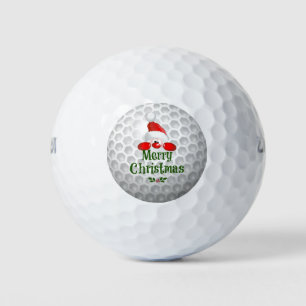 Golfer Santa, 'Merry Christmas' greetings Golf Balls