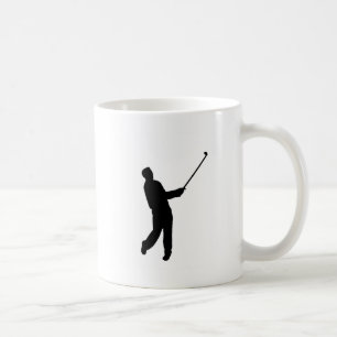 Golfer silhouette coffee mug
