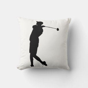 Golfer Silhouette Cushion