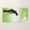 Golfer Silhouette Green Golf Hand Towel