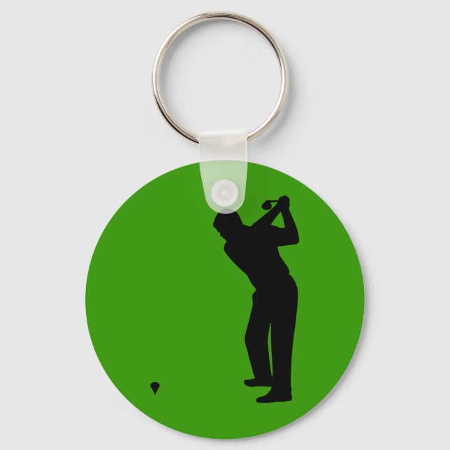golfer silhouette key ring (Front)