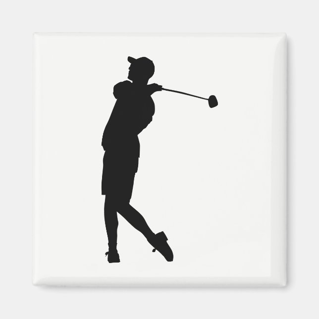 Golfer Silhouette Magnet (Front)
