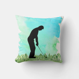 Golfer Silouette Cushion