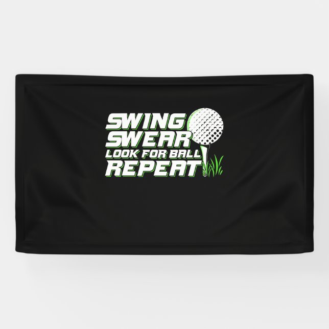 Golfer Swing Sweat Look For Ball Banner (Horizontal)