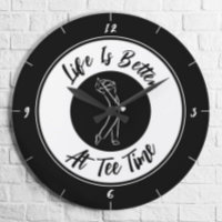 Golfer Tee Time Humor Funny Golf Sport Black White