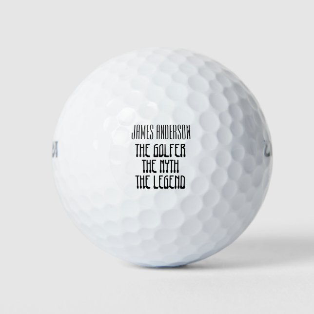 Golfer, The Myth , The Legend ,Funny  Golf Balls (Front)