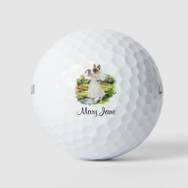 Golfer themed for Bachelorette Bride  Golf Balls (Front)