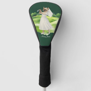 Golfer themed Woman Bachelorette Bride Cat Lovers Golf Head Cover
