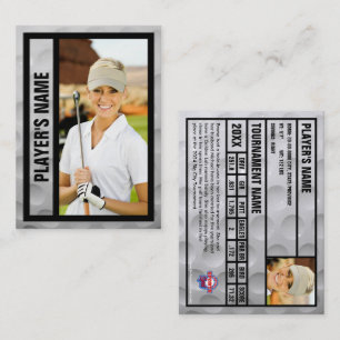 Golfer Trading Card   Tournament Souvenir   Black