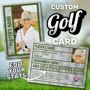 Golfer Trading Card Tournament Souvenir Green