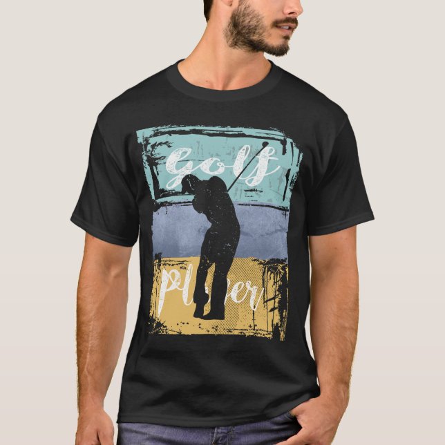 Golfer Vintage Retro Style Golf T-Shirt (Front)