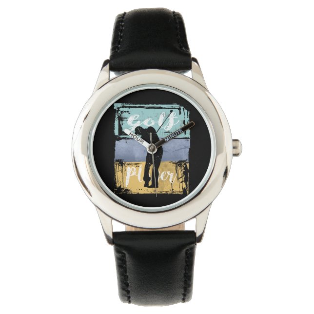 Golfer Vintage Retro Style Golf Watch (Front)