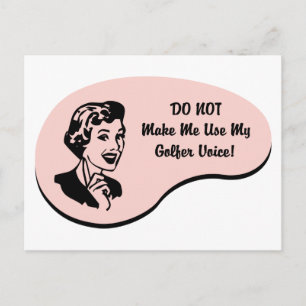 Golfer Voice Postcard