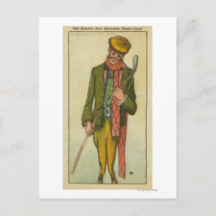Golfer Who Had a Disaster on the Links Postcard