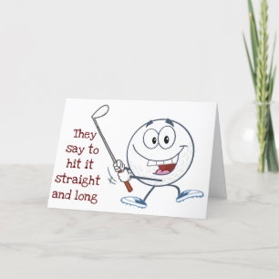 GOLFER'S **40th BIRTHDAY** HIT IT STRAIGHT/LONG Card