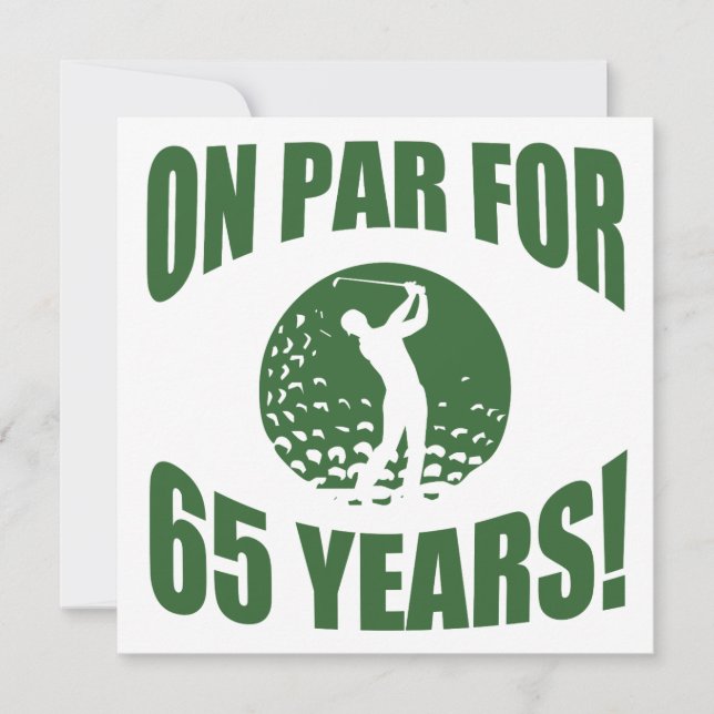 Golfer's 65th Birthday Card (Front)