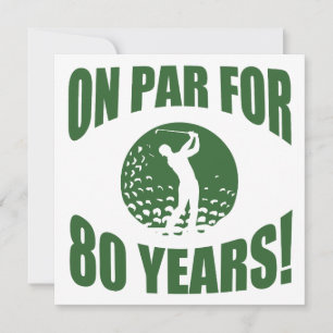 Golfer's 80th Birthday Card