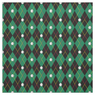 Golfers Argyle Print Fabric