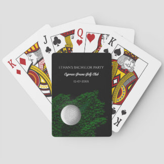 Golfers bachelor party green golf ball golf course playing cards