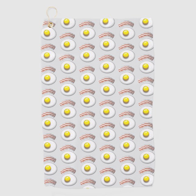 Golfer's Bacon and Egg Golf Towel (Front)