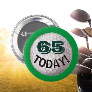 Golfer's birthday golf ball golfing player age fun 6 cm round badge