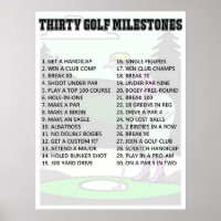 Golfer's Bucket List Poster