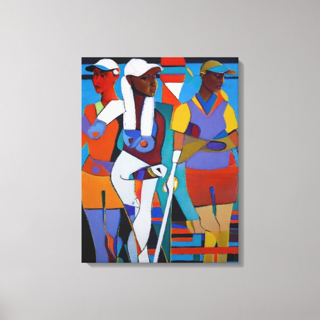 Golfer's Composition IIV - Canvas Art Print (Front)