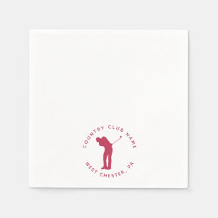 Golfers Country Club Players Custom Paper Napkin