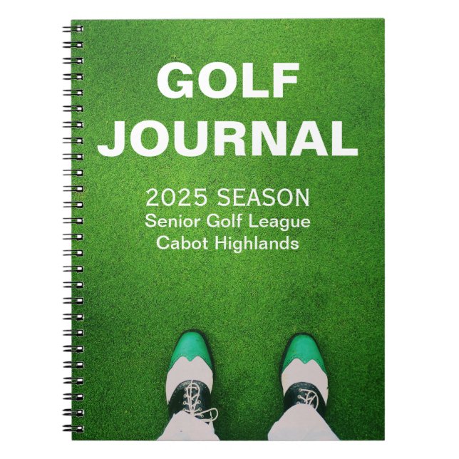 Golfer's Customised Personal Golf Journal (Front)