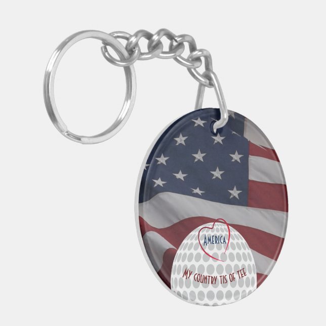  Golfer's Gift Initials Key Ring (Front Left)