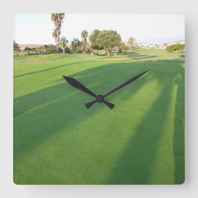 Golfer's Green - Square Wall Clock HAMbWG (Front)