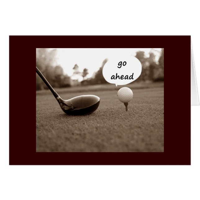 GOLFER'S HUMOR ON TURNING "50" (Front Horizontal)