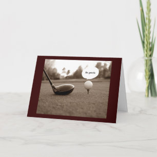 GOLFER'S HUMOROUS BIRTHDAY WISHES CARD