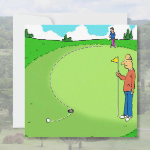 Golfer's Missed Putt Cartoon