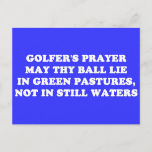 GOLFER'S PRAYER POSTCARD