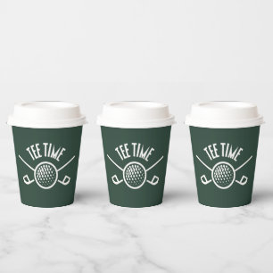 Golfers Tee Time Paper Cups