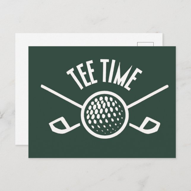 Golfers Tee Time Postcard (Front/Back)