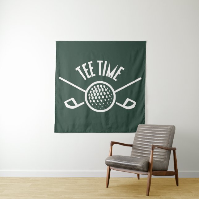 Golfers Tee Time Tapestry (In Situ)