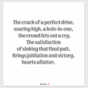 Golfer's thrill